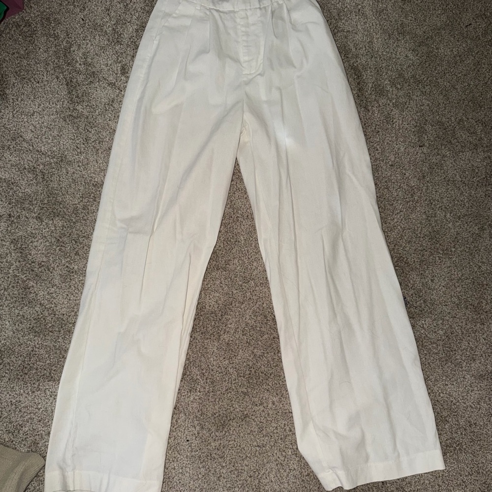 Princess Polly Men's Elegant White Dress Pants